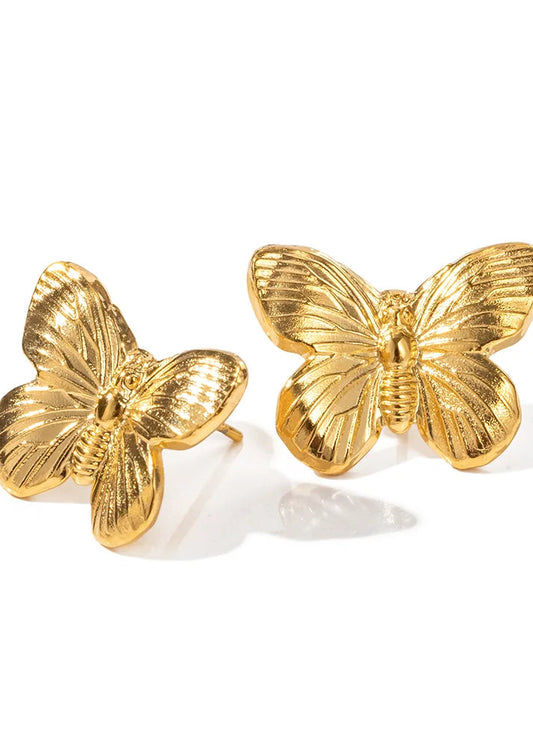 Grote vlinder oorbellen oorstekers gou