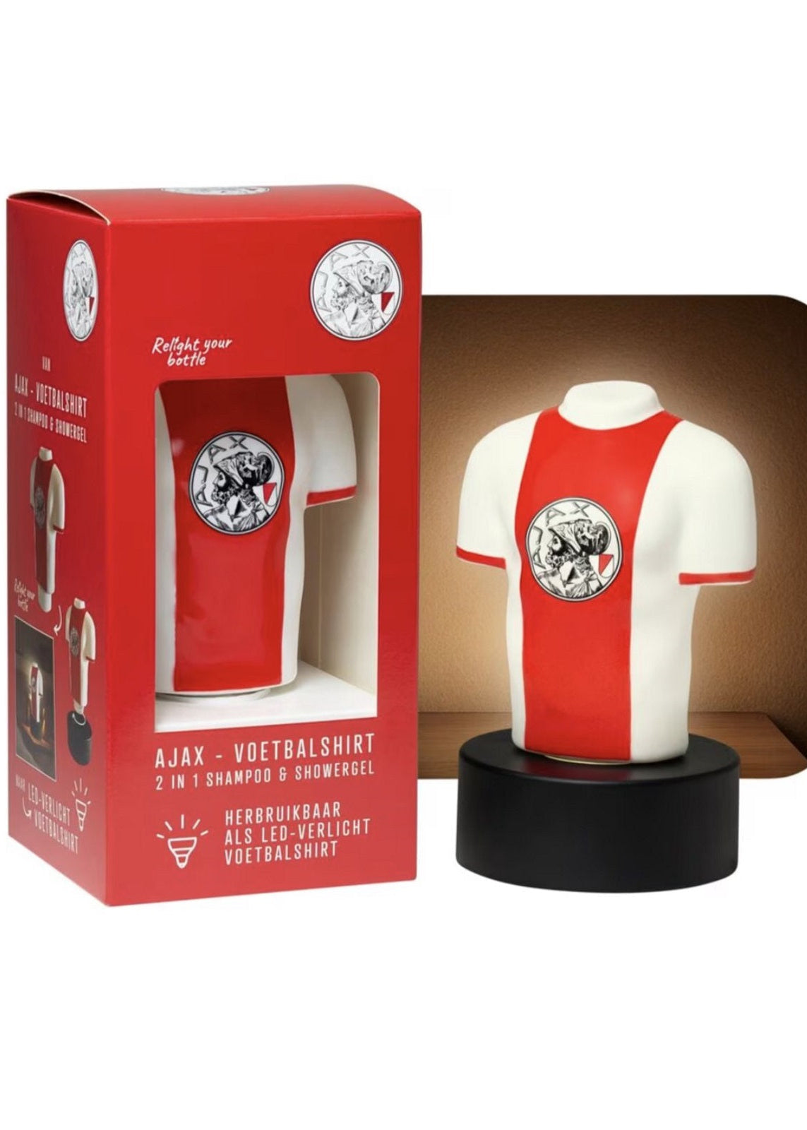 Ajax douchegel shampoo lamp cadeau
