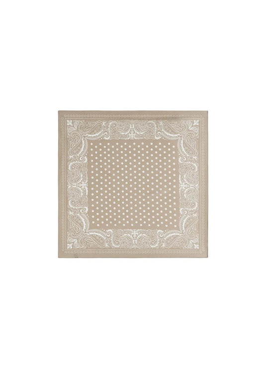 beige sjaaltje polka dots retro paisley patroon