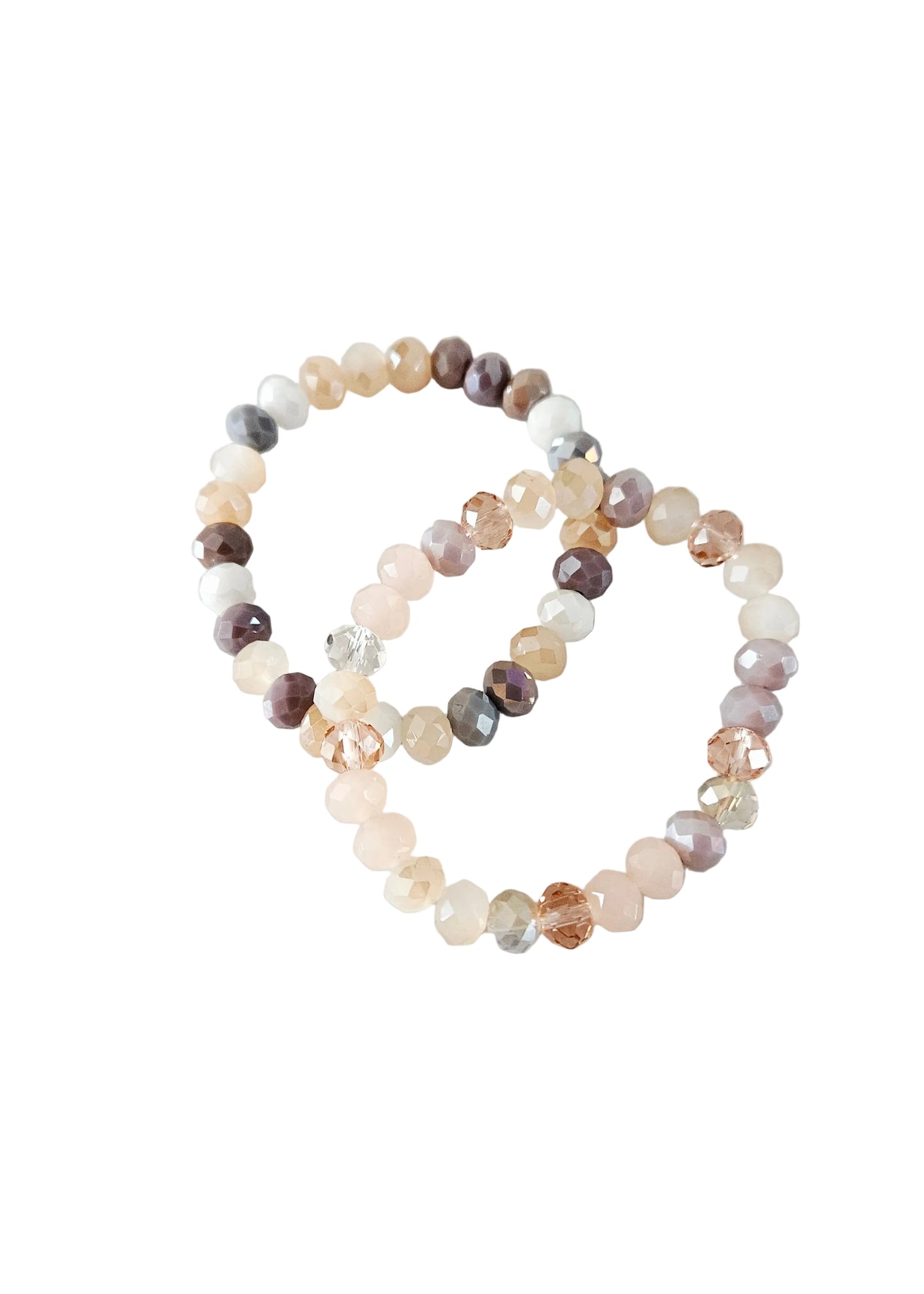 Facetkralen armbandjes in pastelkleruen