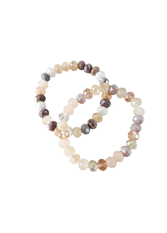 Facetkralen armbandjes in pastelkleruen