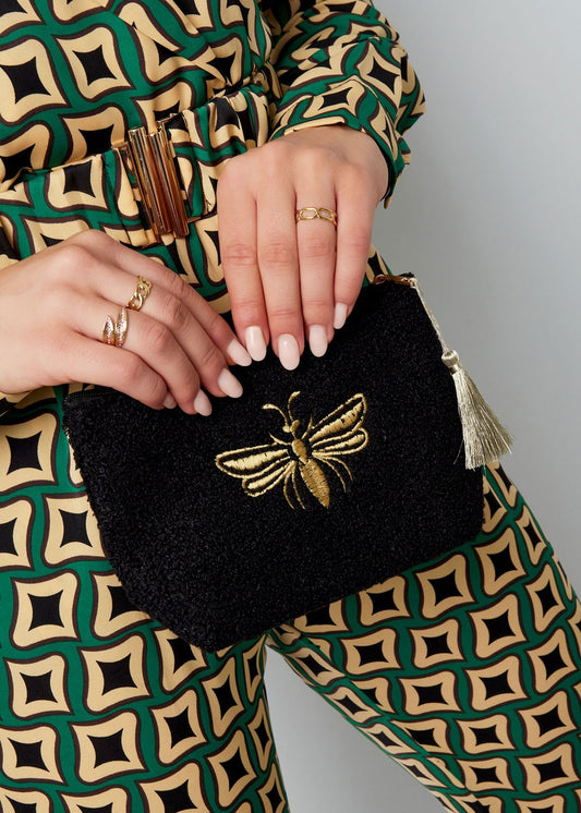 Fluffy makeup tasje bij