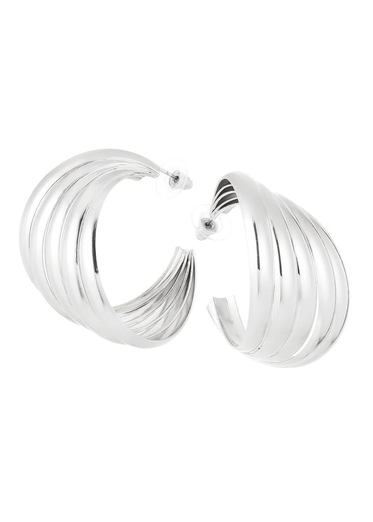 Grote brede oorringen hoops