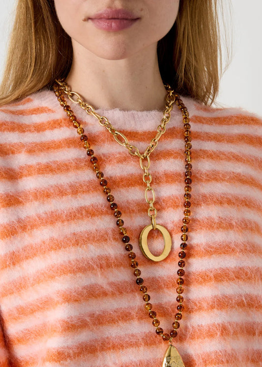 Grote dikke schakelketting by anoor ovale hanger