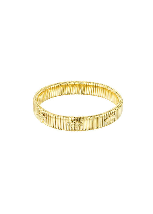 Stainless steel hippe armband met bijen