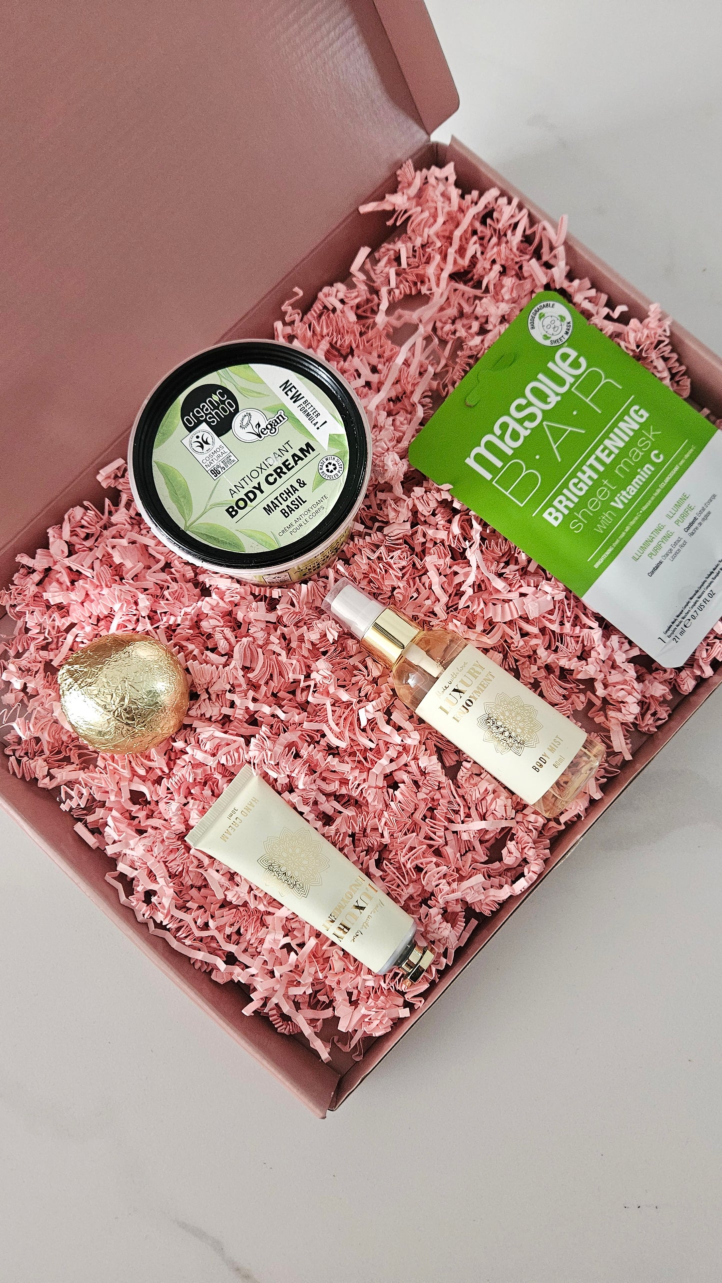 Cadeaubox Luxe beautymoment - Goud met groene beautybox - By Anoor