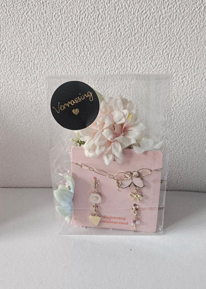 DIY armbandje goud met vlindertje