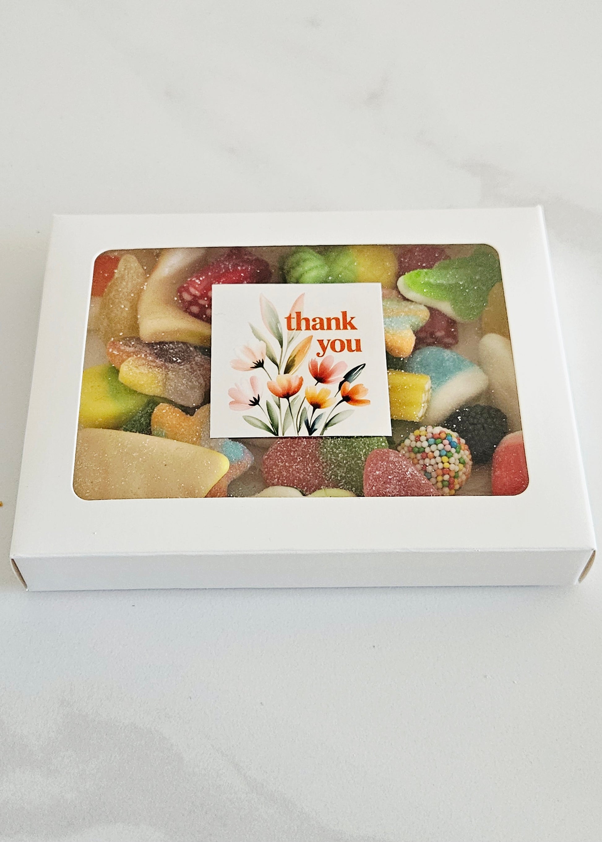 Bedankt snoepcadeau gepersonaliseerd