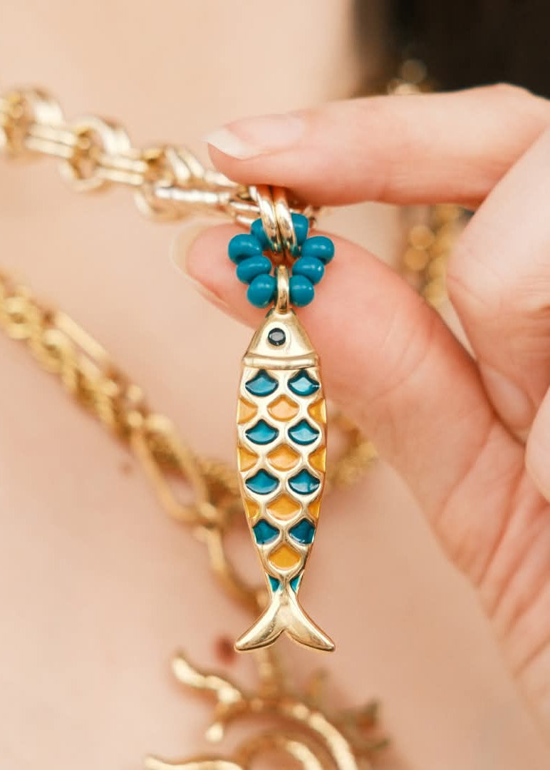 Bedel ketting rvs hanger sardientje vis