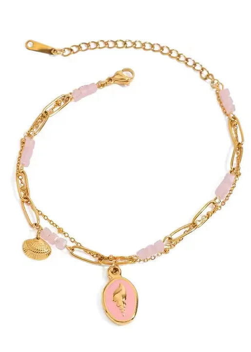 Bedelarmbandje roze summer by anoor