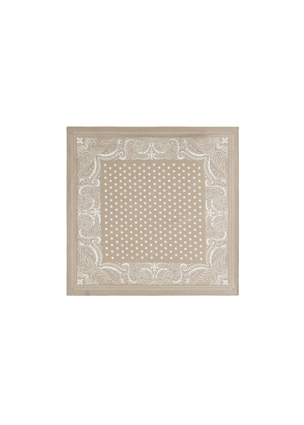 beige sjaaltje polka dots retro paisley patroon 