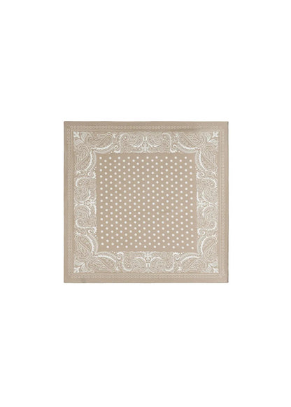 beige sjaaltje polka dots retro paisley patroon 