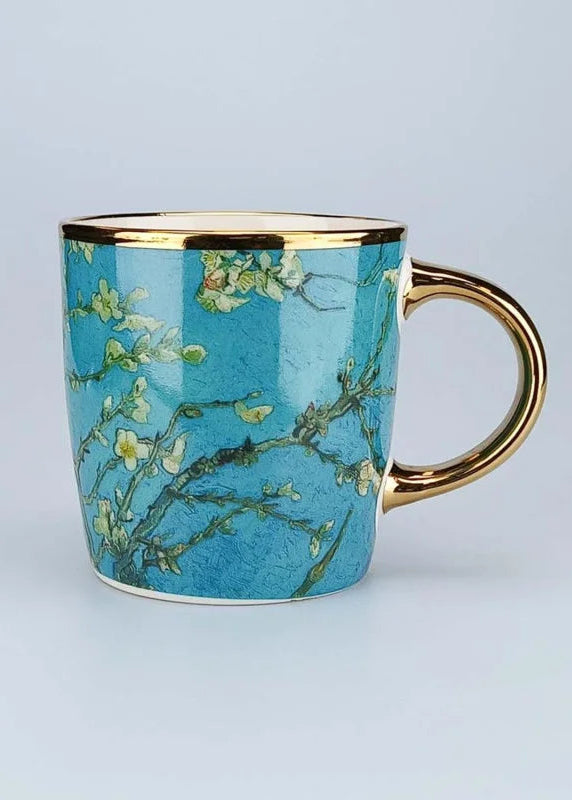 Beker mok amandelbloesem vincent van gogh turquoise