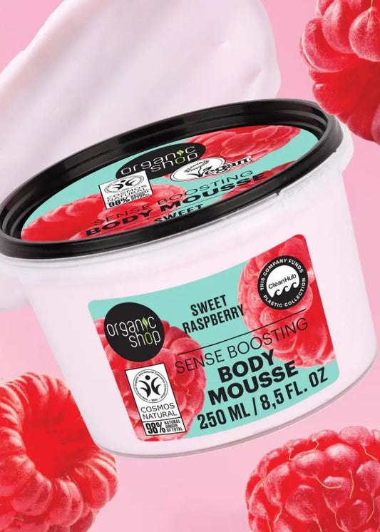Body mousse sweet rasprberry organic shop