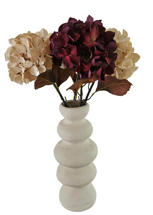 Boeket zijden hortensia's