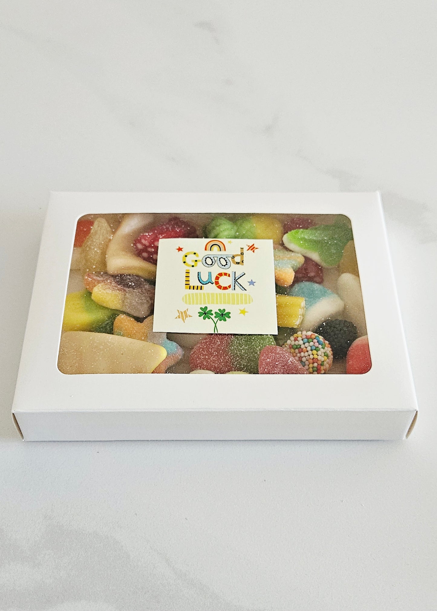 Brievenbuscadeau good luck succes halal vegan snoep