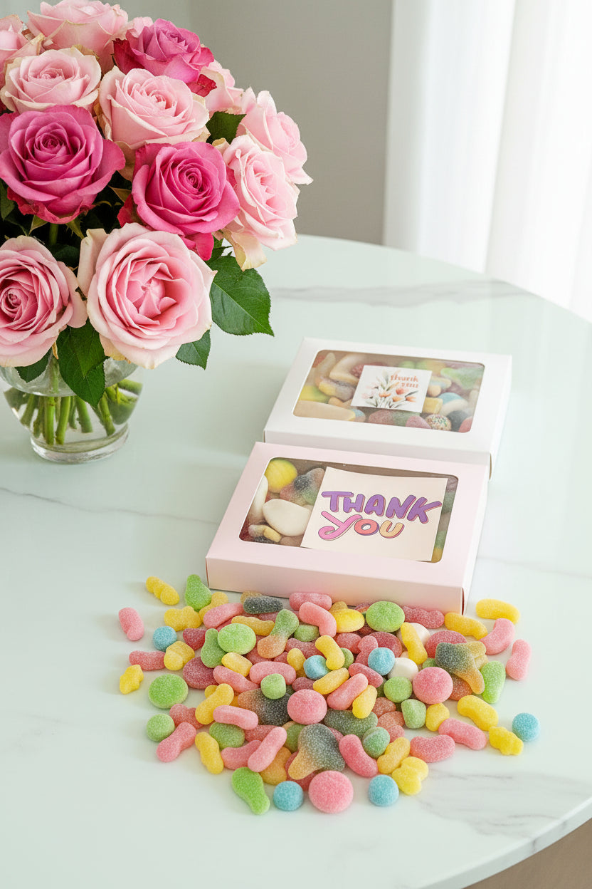 Snoepcadeau door de brievenbus - Thank you - Bedankt