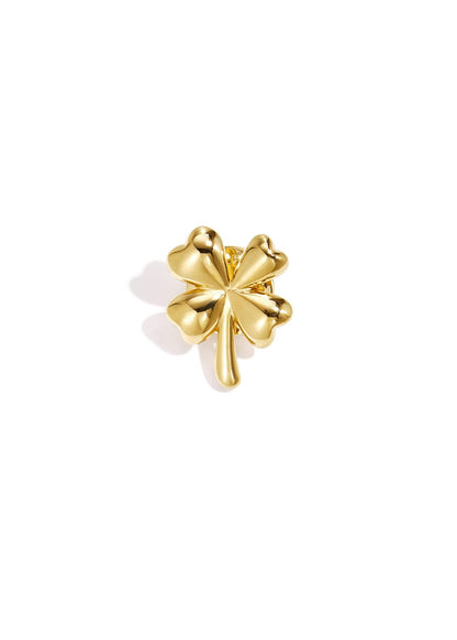 Broche goud klavertje