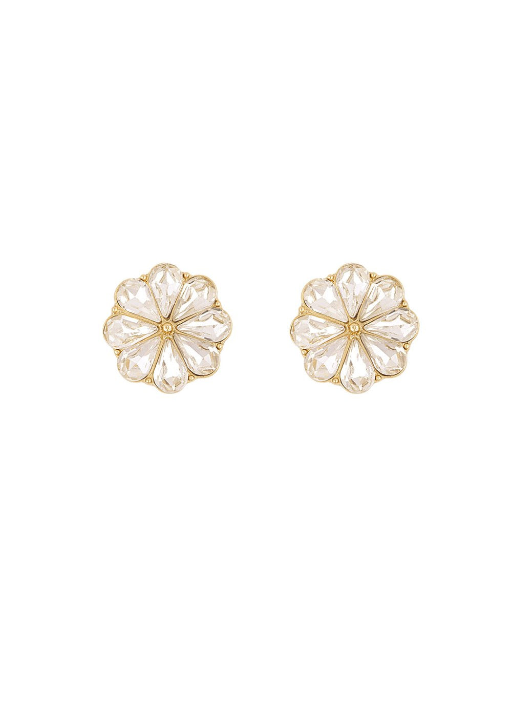 Button covers glanzende bloemen