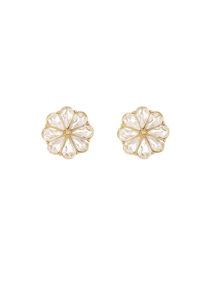Button covers glanzende bloemen