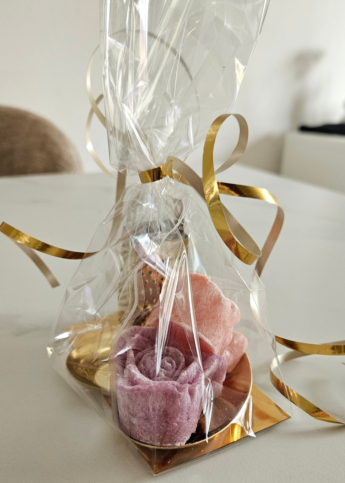 Cadeau amberblokjes roze liefde moderdag