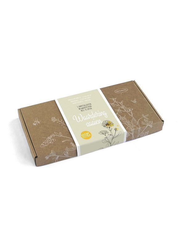 Cadeaudoosje waardering zaaien cadeaupakketje