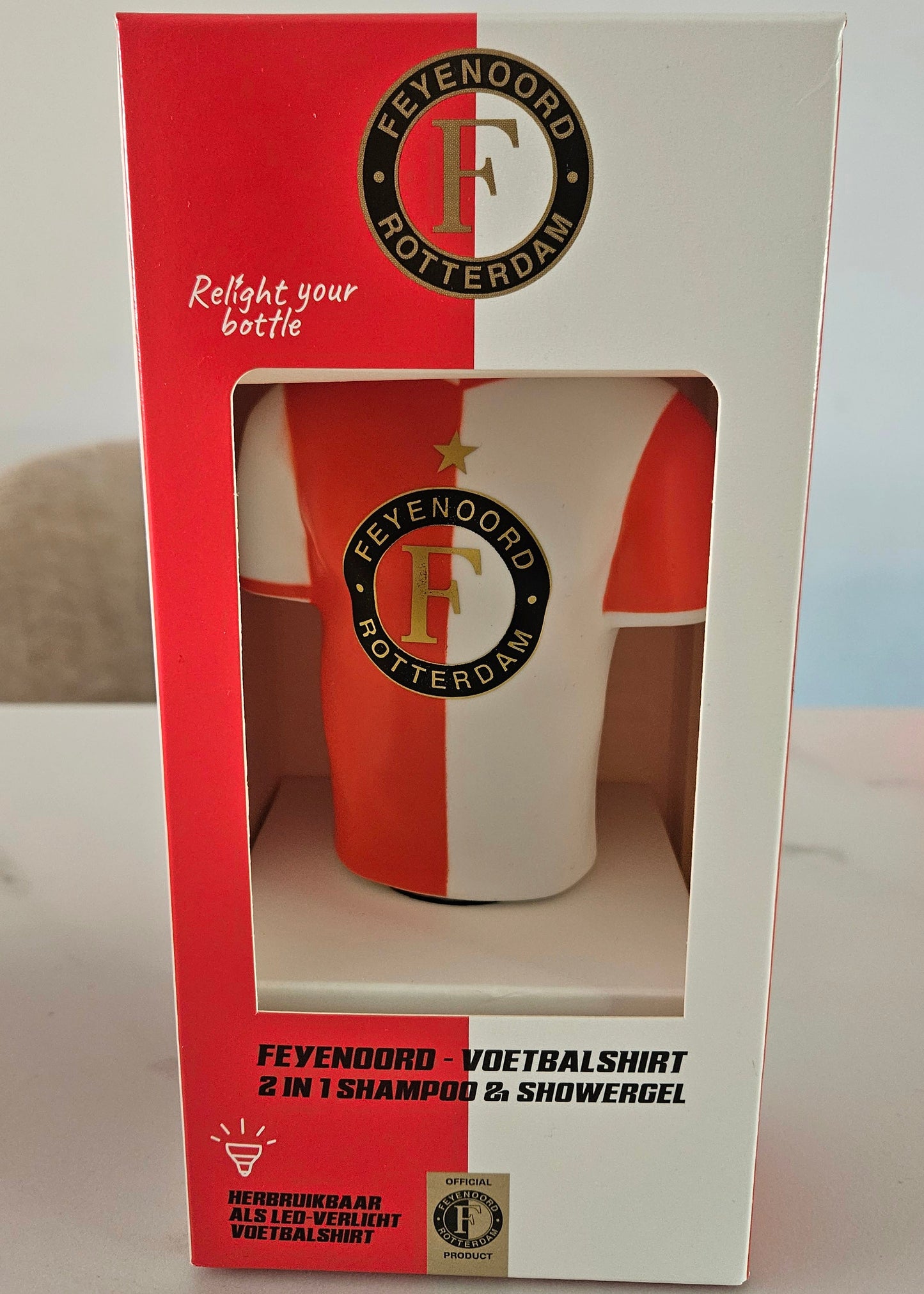 Cadeauverpakking feyenoord douchegel lamp