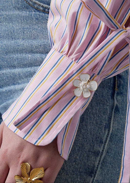 Cover button witte bloem by anoor