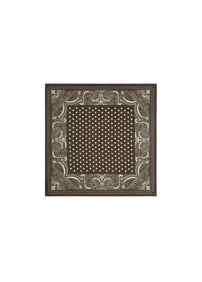 Donkerbruin sjaaltje stippen en paisley patroon by anoor
