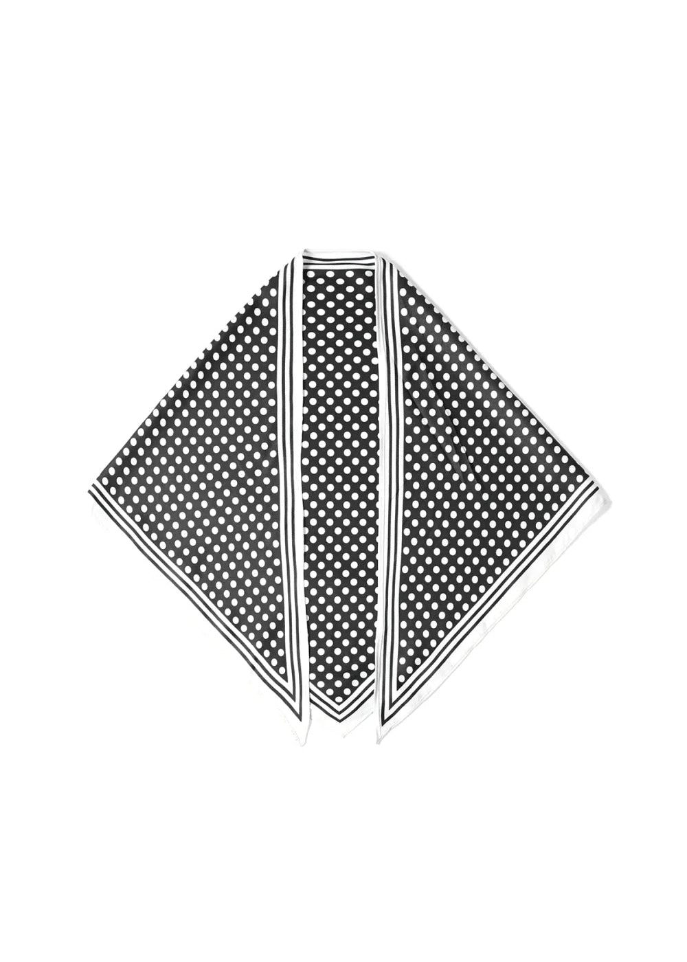 Glanzende hippe sjaal lange driehoek polka dots