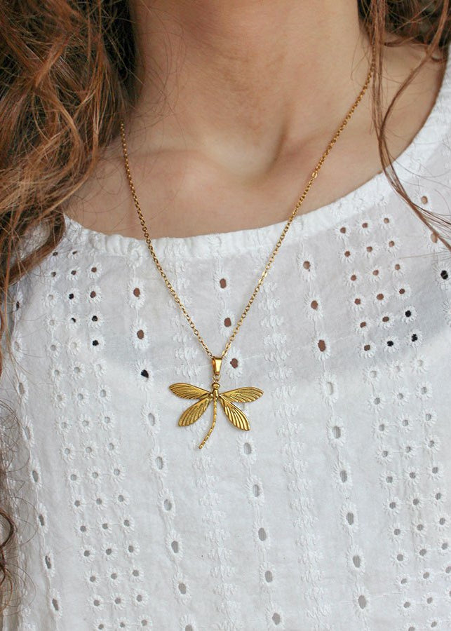 Gouden ketting grote libelle
