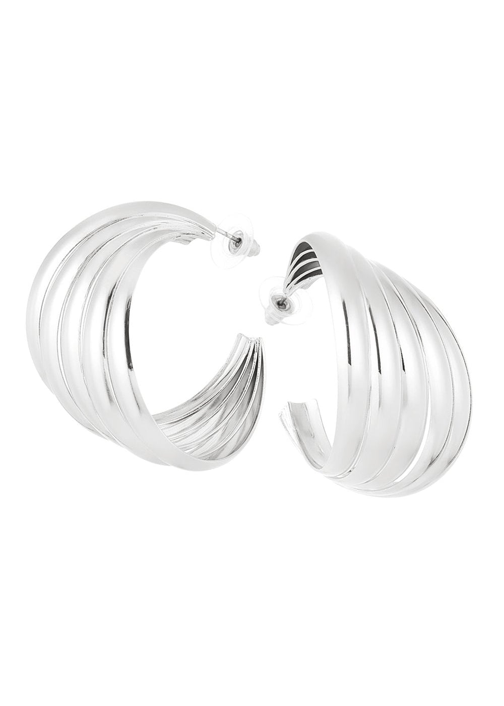 Grote brede oorringen hoops 