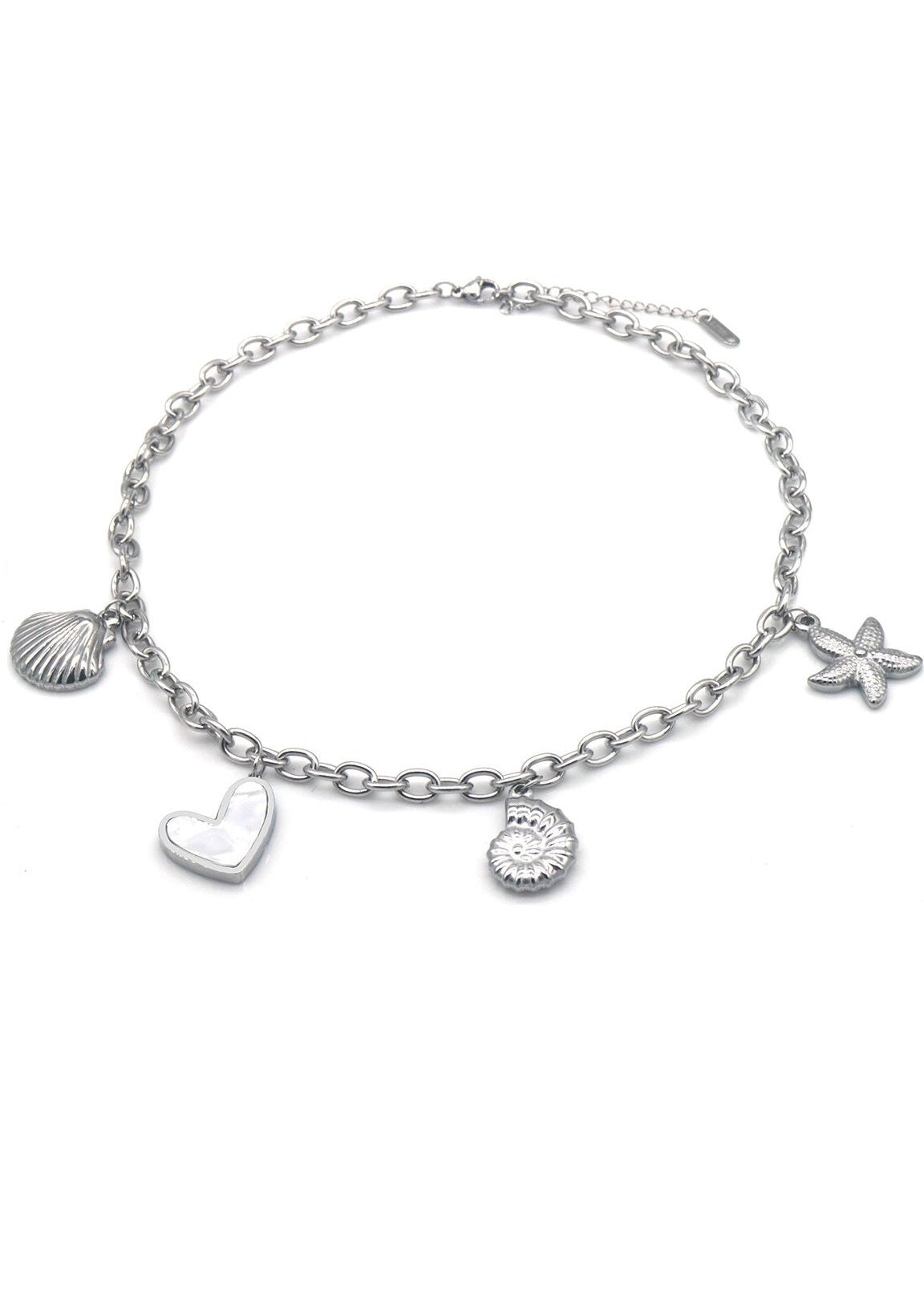 Ketting by anoor zomer schelpen zilveren charms