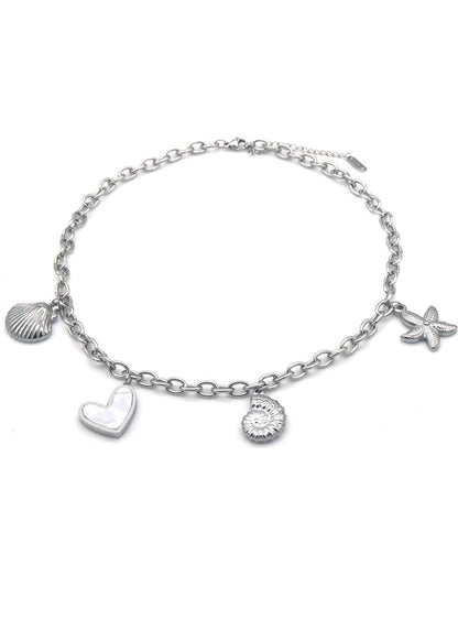 Ketting by anoor zomer schelpen zilveren charms