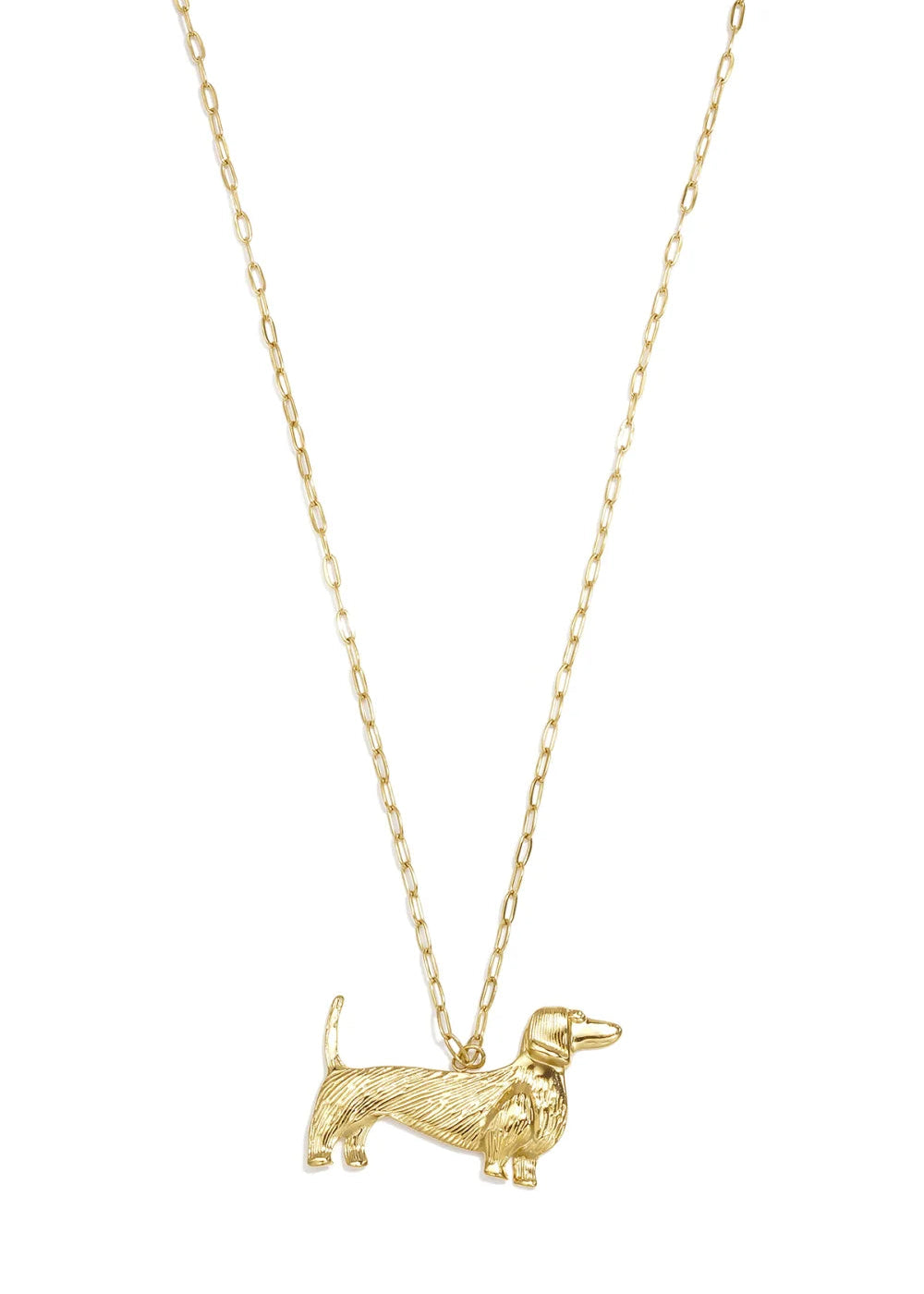 Ketting goud met teckel hanger stainless steel waterproof