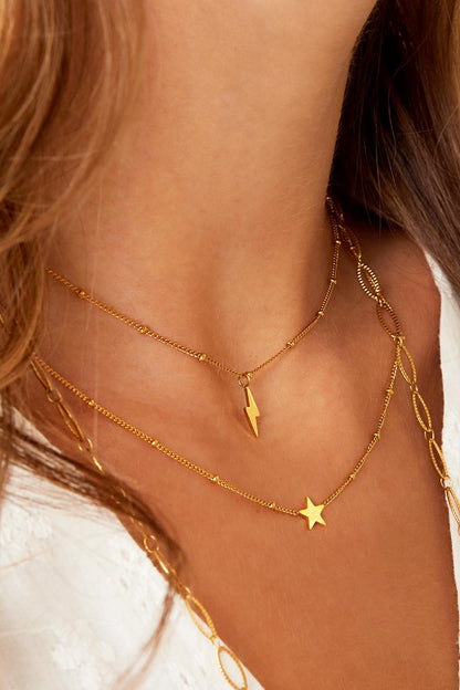Ketting met sterretje stainless steel
