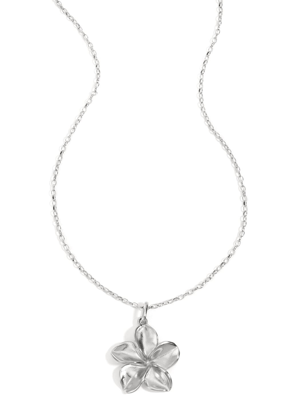 Ketting zilver rvs bloem by anoor