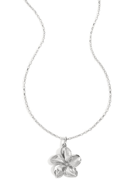 Ketting zilver rvs bloem by anoor