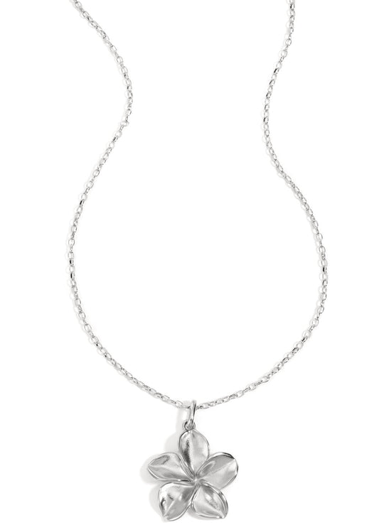 Ketting zilver rvs bloem by anoor