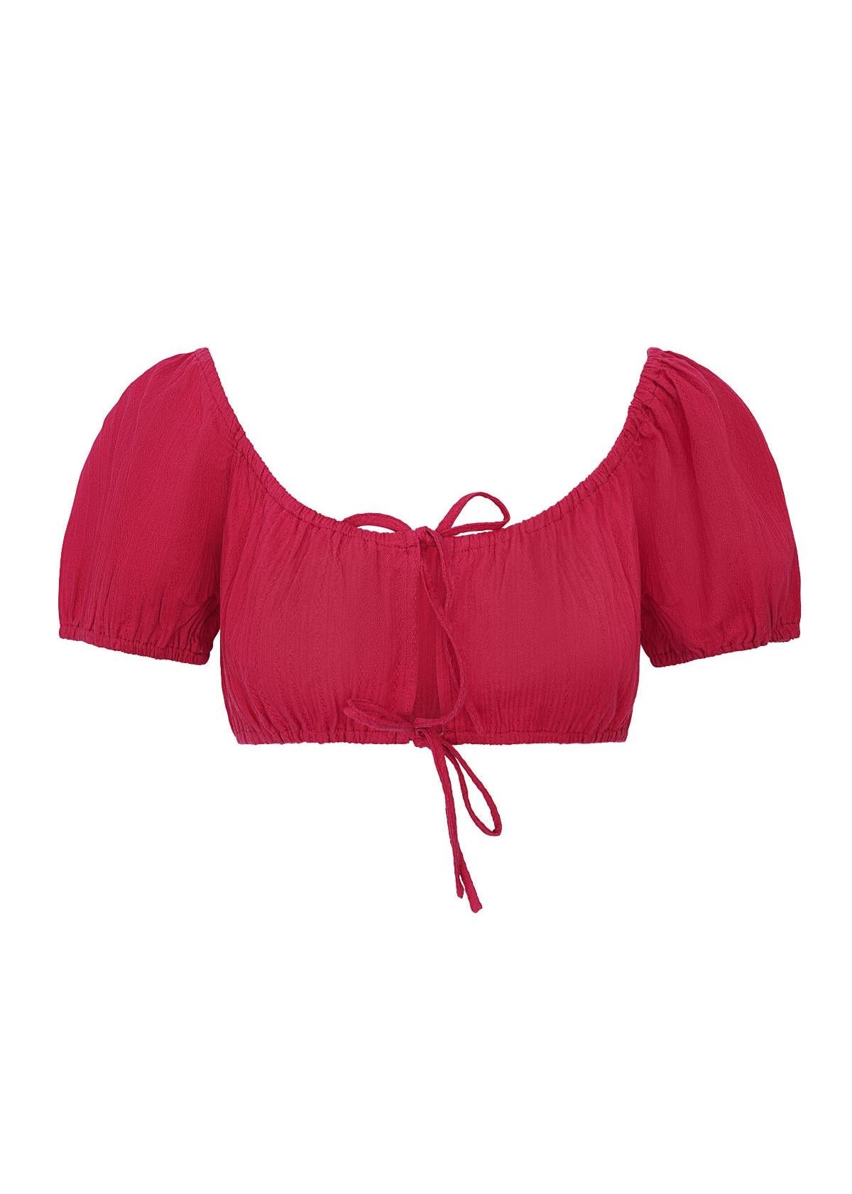 Korte rode crop top festival zomer feestje strand 