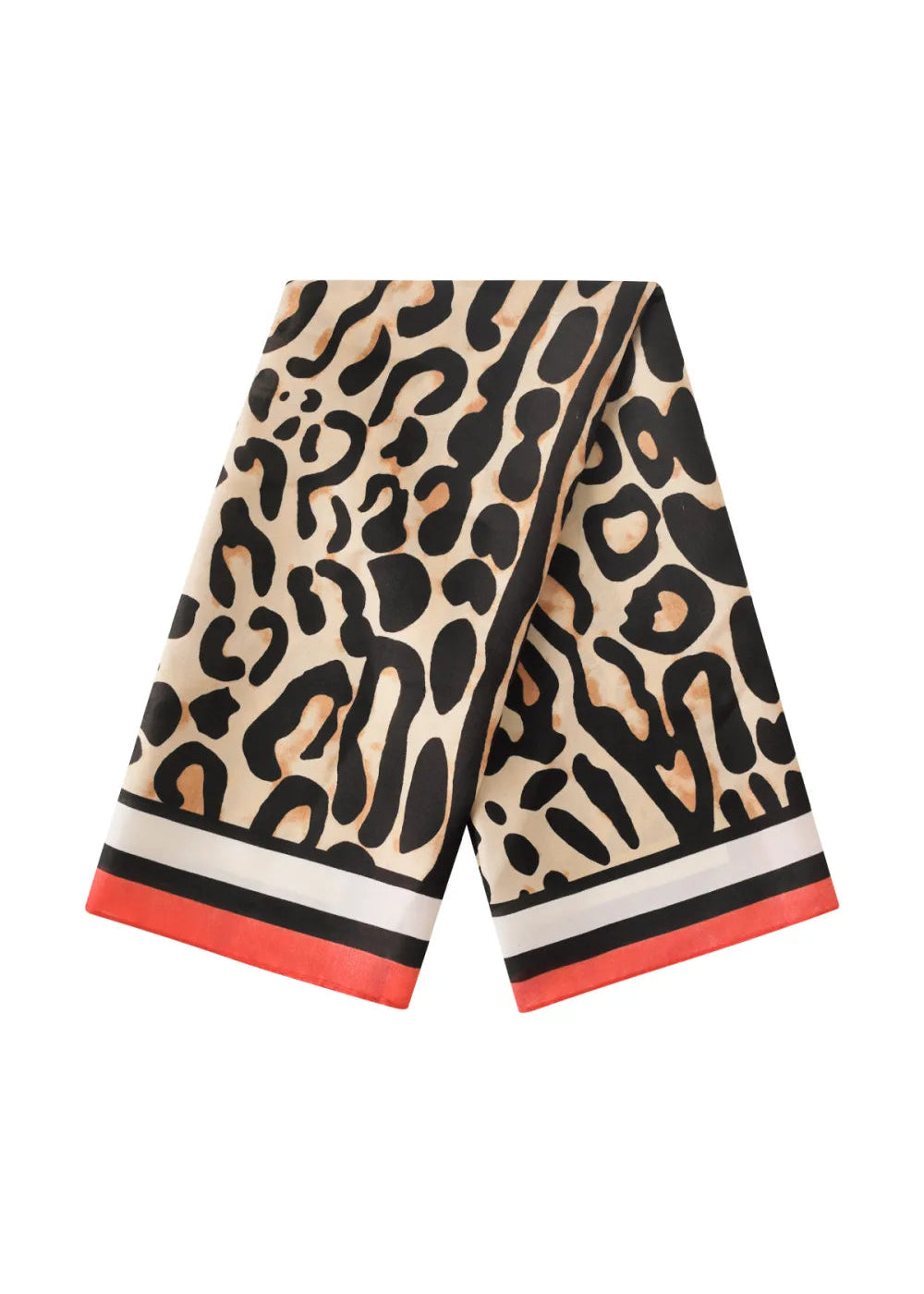 luipaard glanzende sjaal met roze rand by anoor