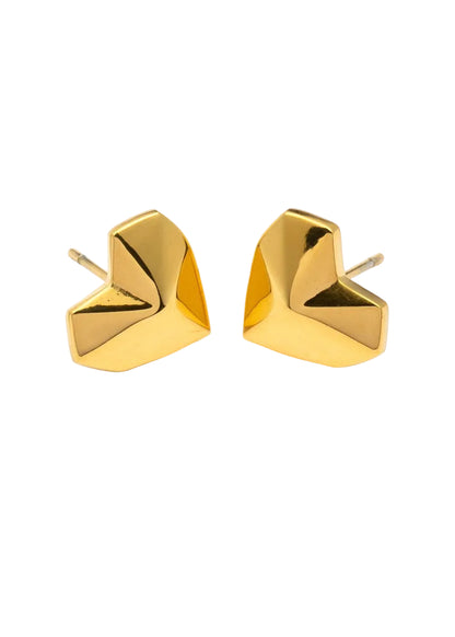 Gouden oorbellen hartjes oorstekers