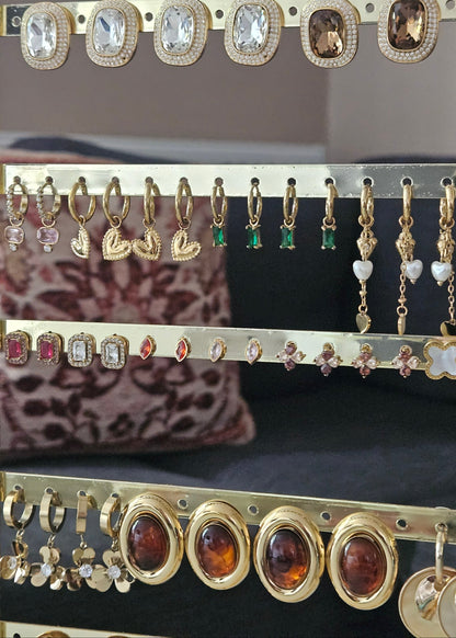 Oorbellen herfstcollectie goud grote oorstekers oorringen