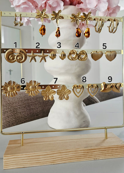 Lichte waterproof oorbellen goud voor de zomer
