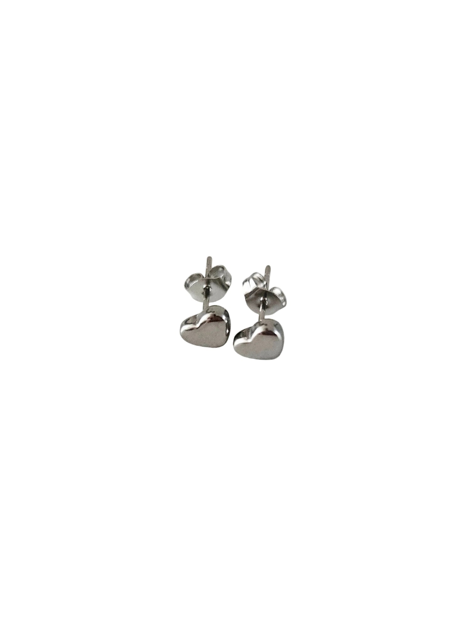Oorbellen oorstekers zilver hartjes rvs