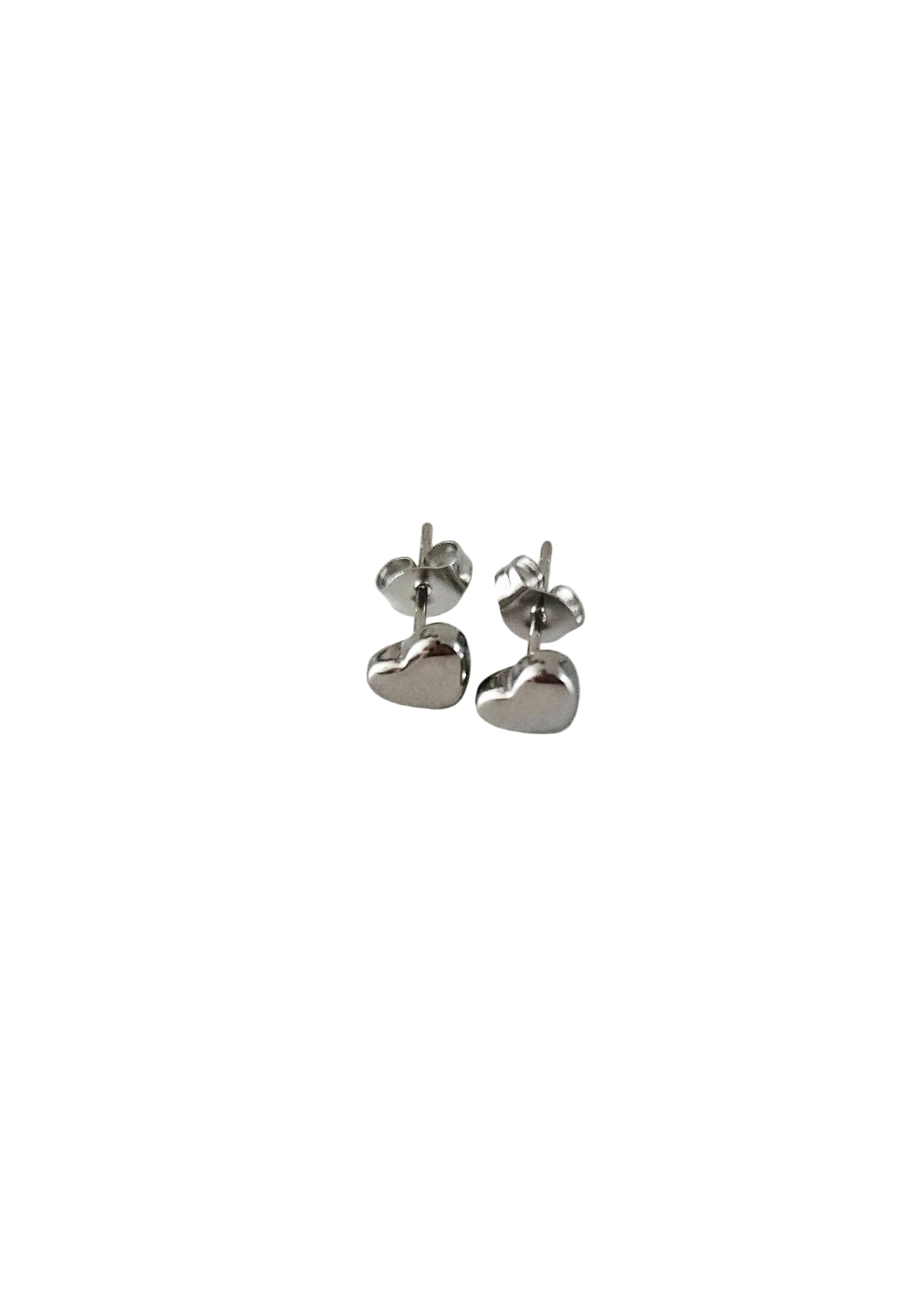 Oorbellen oorstekers zilver hartjes rvs