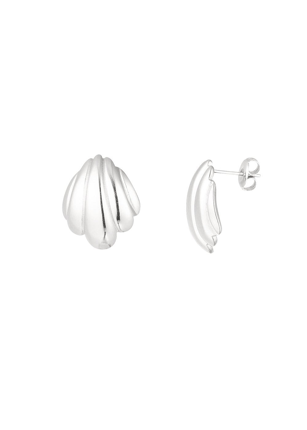 Oorbellen zilver schelpjes schelpen rvs