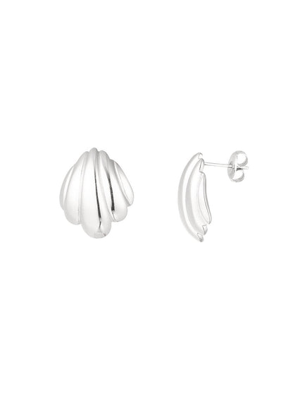 Oorbellen zilver schelpjes schelpen rvs