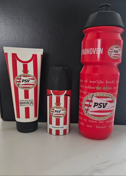 PSV voetbalbox cadeaus bidon douchegel