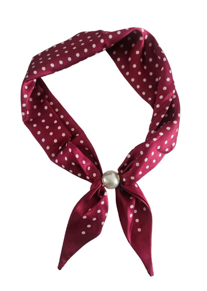 Sjaaltje rood met witte stippen rood polka dots